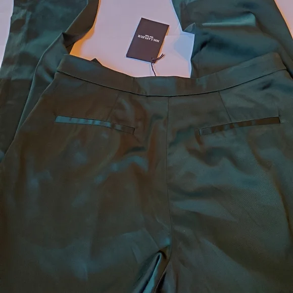MM LaFleur Satin Windsor Trouser-Fir Tree NWT sz 8